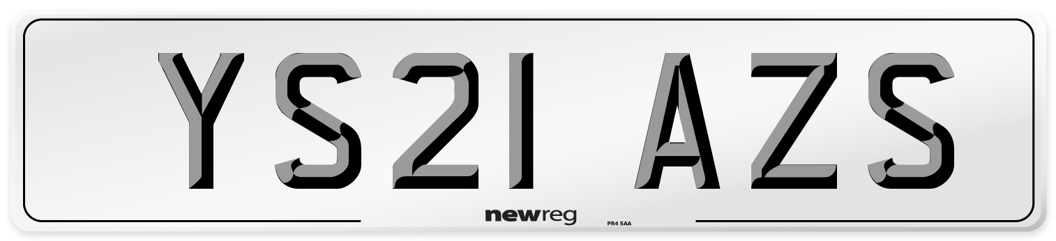 YS21 AZS Number Plate from New Reg